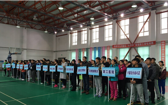 铁岭东北城参加2015年首届铁岭市新城区职工羽毛球比赛