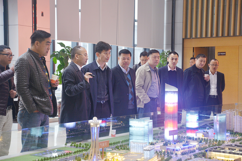 华耀城集团总裁林贤富陪同佛山市顺德区杏坛镇党委书记谢顺辉一行考察衡阳华耀城