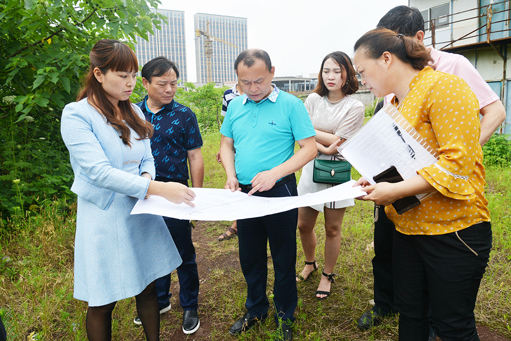 市重点办考察衡阳华耀城110千伏变电站建设