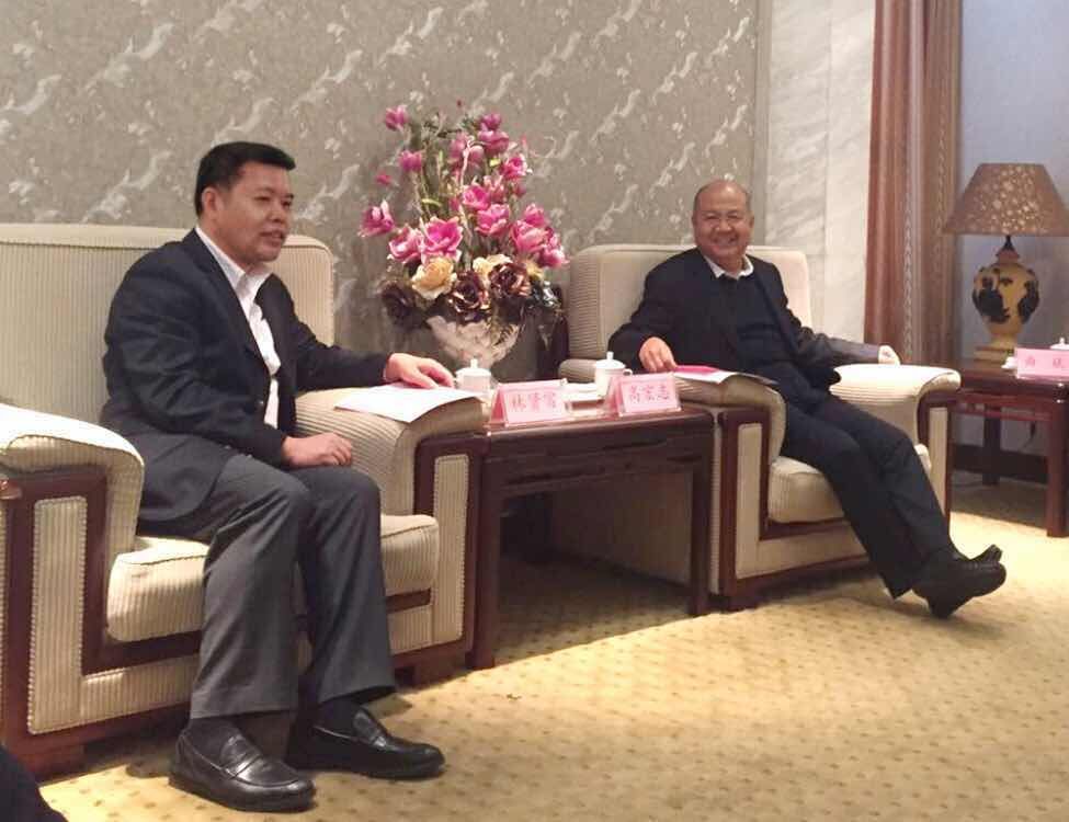 邯郸市市委书记高宏志会见华耀城集团董事长林贤富一行