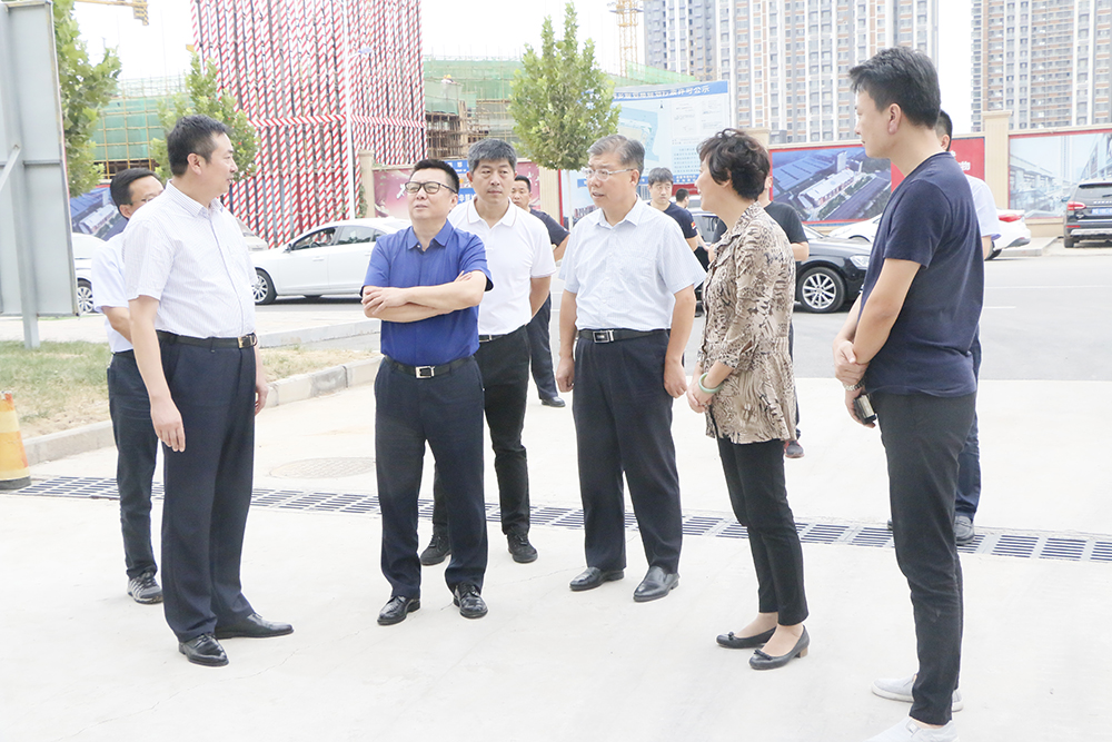 邯郸市领导艾文庆视察华耀城轻纺百货市场试营业准备情况